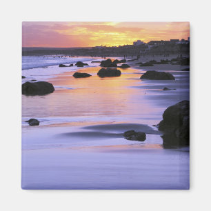 Argentinien, Las Grutas. Der Strand bei Sonnenunte Magnet