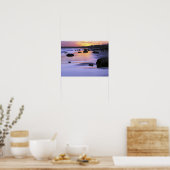 Argentinien, Las Grutas. Der Strand bei Sonnenunte Poster (Küche)