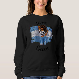 Argentinien Libra Queen Afro Hair African Arg Sweatshirt
