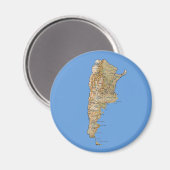 Argentinien Map Magnet (Vorderseite/Rückseite)