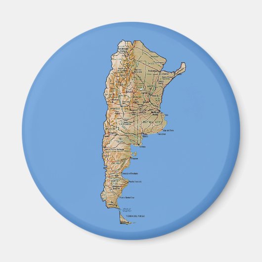 Argentinien Map Magnet (Vorne)