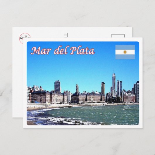 Argentinien - Mar del Plata - Postkarte (Vorne/Hinten)
