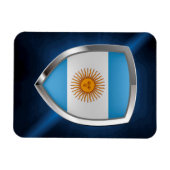 Argentinien Mettalic Emblem Magnet (Horizontal)