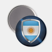 Argentinien Mettalic Emblem Magnet (Vorderseite/Rückseite)