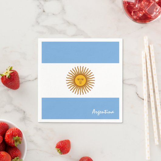 Argentinien Napkins, Argentinien Flaggenfahne Part Serviette (Beispiel)