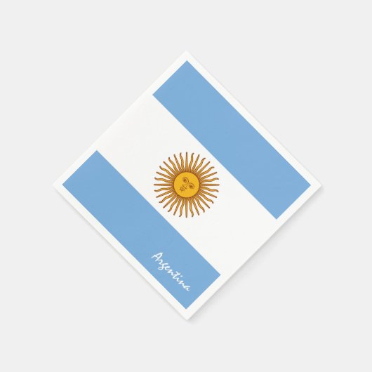 Argentinien Napkins, Argentinien Flaggenfahne Part Serviette (Ecke)