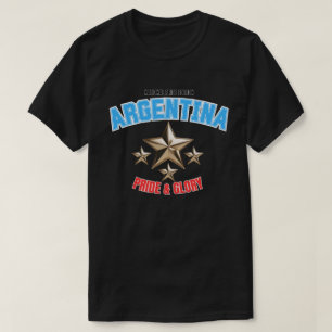 Argentinien National Pride Edition Dunkles T-Shirt