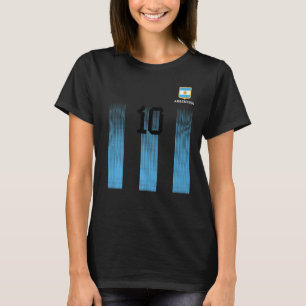 Argentinien Nummer 10 Argentinische Flagge Männer  T-Shirt