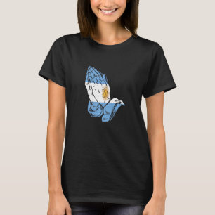 Argentinien Praying Hands Flag Camisa De Argentina T-Shirt