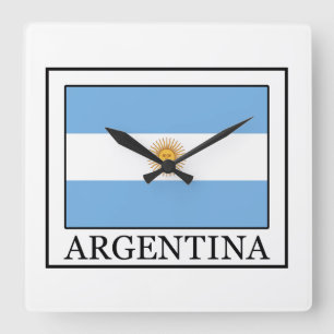 Argentinien Quadratische Wanduhr