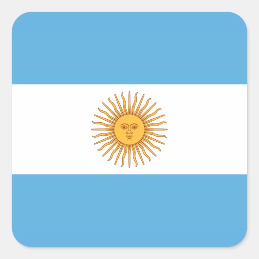 Argentinien Quadratischer Aufkleber (Vorderseite)