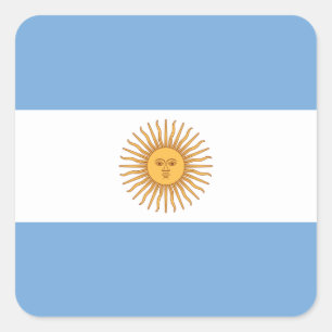 argentinien quadratischer aufkleber