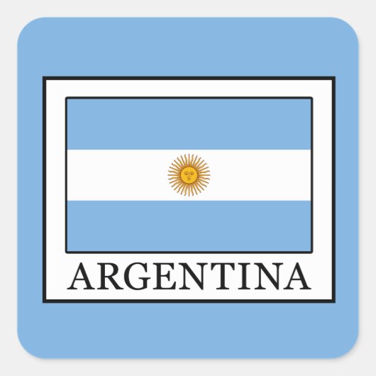 Argentinien Quadratischer Aufkleber (Vorderseite)