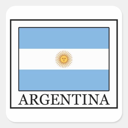 Argentinien Quadratischer Aufkleber (Vorderseite)