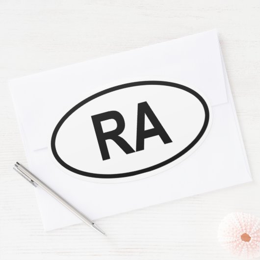 Argentinien ‚RA‘ Ovaler Aufkleber (Umschlag)