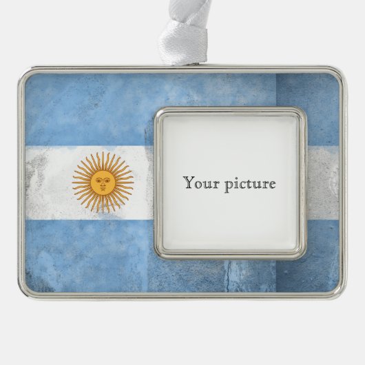 Argentinien Rahmen-Ornament Silber (Vorderseite)