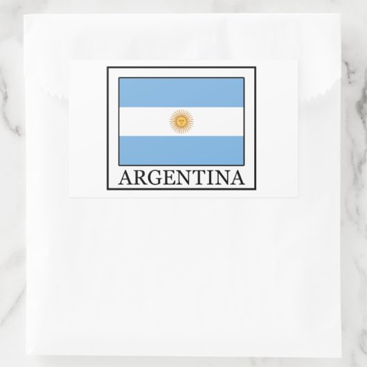 Argentinien Rechteckiger Aufkleber (Tasche)