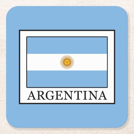 Argentinien Rechteckiger Pappuntersetzer (Vorderseite)