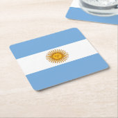 Argentinien Rechteckiger Pappuntersetzer (angewinkelt)