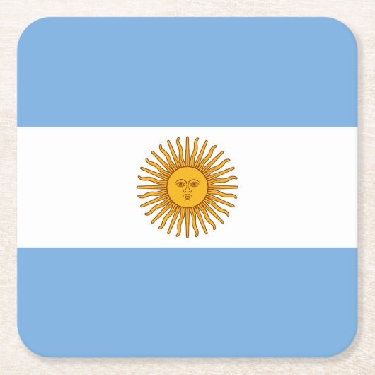 Argentinien Rechteckiger Pappuntersetzer (Vorderseite)
