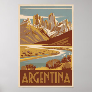 Argentinien Reise Kunst Vintage Poster