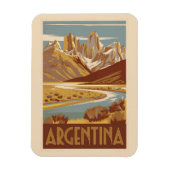 Argentinien Reisekunst Vintag Magnet (Vertikal)