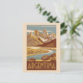Argentinien Reisekunst Vintag Postkarte (Stehend Vorderseite)