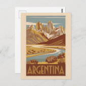 Argentinien Reisekunst Vintag Postkarte (Vorne/Hinten)