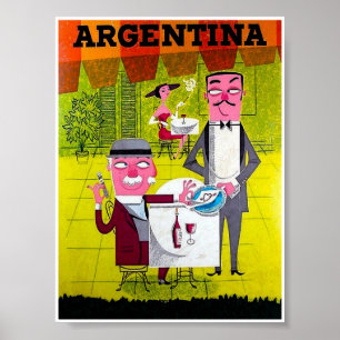 Argentinien Retro Vintage Travel Poster