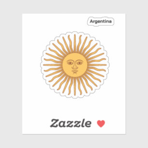 Argentinien Sol de Mayo: Authentisches Fan T-Shirt Aufkleber