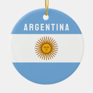 Argentinien - Südamerikanische Flagge Buenos Aires Keramik Ornament