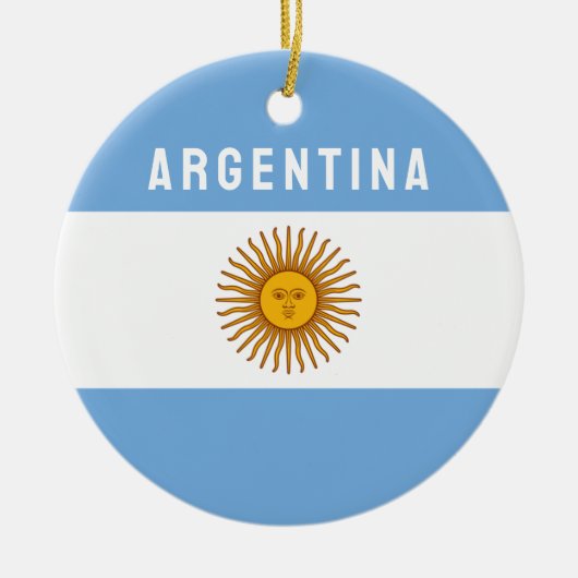 Argentinien - Südamerikanische Flagge Buenos Aires Keramik Ornament (Vorne)