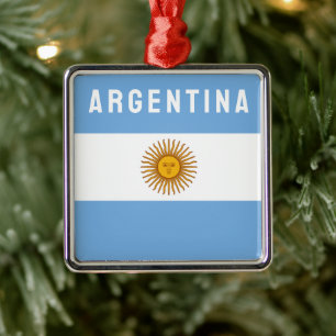 Argentinien - Südamerikanische Flagge Buenos Aires Ornament Aus Metall