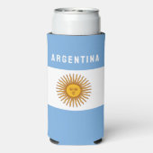 Argentinien - Südamerikanische Flagge Buenos Aires Selters Dosenkühler (Seltzer Rückseite)