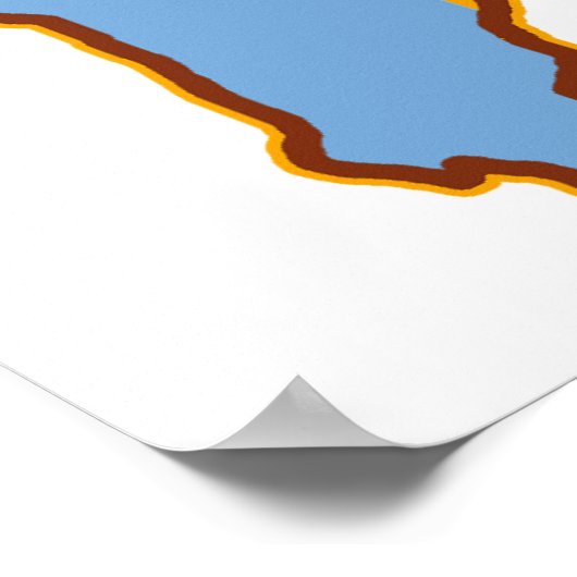 Argentinien Sun Flaggenkarte Argentiniens Geschenk Poster (Ecke)