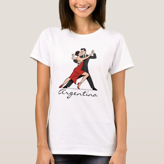 Argentinien Tango Dancing Couple T-Shirt (Vorderseite)
