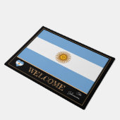 Argentinien und Argentinien Flaggenstaat / Sport W Fußmatte (Schrägansicht)