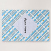 Argentinien und Argentinien - Personalisiert getee Puzzle (Horizontal)