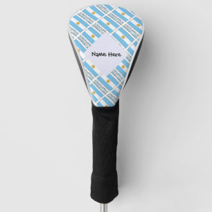 Argentinien und argentinische Flagge gekachelt mit Golf Headcover