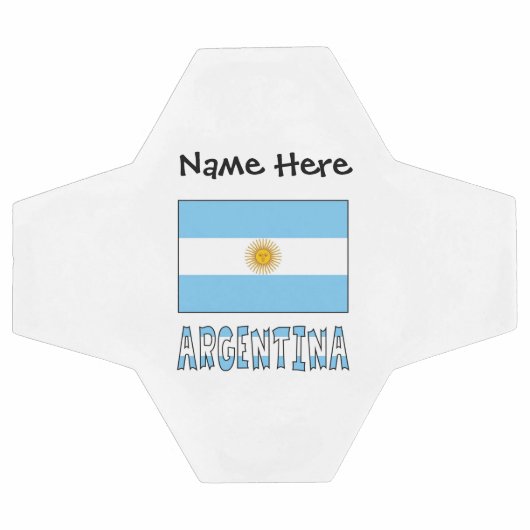 Argentinien und Argentinische Flagge Personalisier Fußball (Flach)