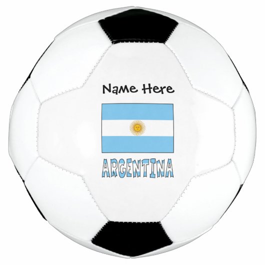 Argentinien und Argentinische Flagge Personalisier Fußball (Vorderseite)