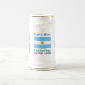 Argentinien und Argentinische Flaggen - Blaue Pers Bierglas (Mittel)
