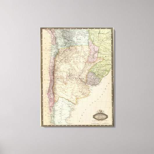 Argentinien, Uruguay Leinwanddruck (Vorderseite)