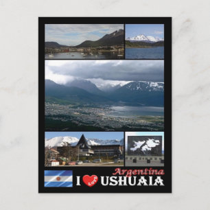 Argentinien - Ushuaia - I Liebe - Postkarte