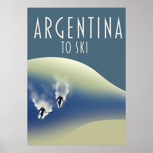 Argentinien Vintage Skiposter Poster (Vorne)