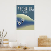 Argentinien Vintage Skiposter Poster (Küche)