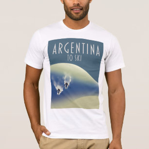 Argentinien Vintage Skiposter T-Shirt
