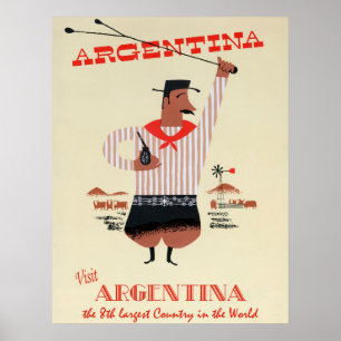 Argentinien Vintage Travel Poster