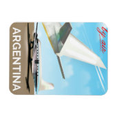 Argentinien Vintages Flugplakat "By Air" Magnet (Horizontal)