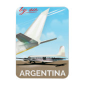 Argentinien Vintages Flugplakat "By Air" Magnet (Vertikal)